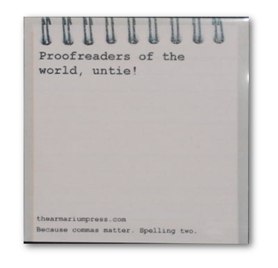 Proofreaders of the World Stickie Notes